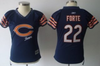 Chicago Bears #22 Matt Forte 2011 Blue Womens Field Flirt Fashion Jersey