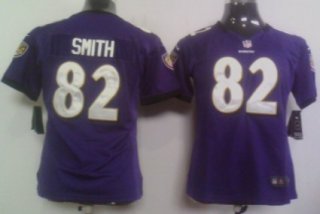 Nike Baltimore Ravens #82 Torrey Smith Purple Game Womens Jersey