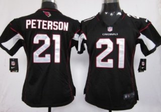 Nike Arizona Cardinals #21 Patrick Peterson Black Game Womens Jersey