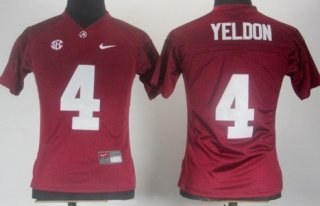 Alabama Crimson Tide #4 T.J Yeldon Red Womens Jersey