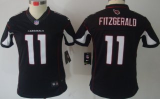 Nike Arizona Cardinals #11 Larry Fitzgerald Black Limited Womens Jersey