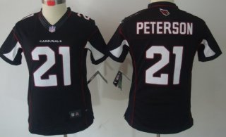 Nike Arizona Cardinals #21 Patrick Peterson Black Limited Womens Jersey