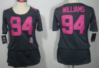 Nike Buffalo Bills #94 Mario Williams Breast Cancer Awareness Gray Womens Jersey