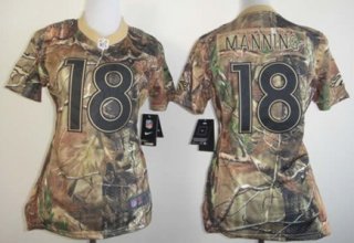 Nike Denver Broncos #18 Peyton Manning Realtree Camo Womens Jersey