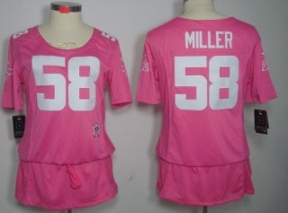 Nike Denver Broncos #58 Von Miller Breast Cancer Awareness Pink Womens Jersey