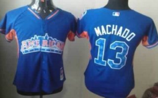 Baltimore Orioles #13 Manny Machado 2013 All-Star Blue Womens Jersey