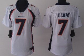 Nike Denver Broncos #7 John Elway 2013 White Game Womens Jersey