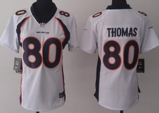 Nike Denver Broncos #80 Julius Thomas 2013 White Game Womens Jersey