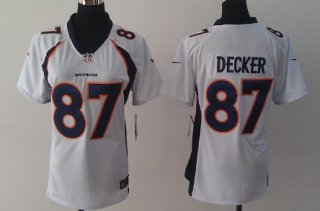 Nike Denver Broncos #87 Eric Decker 2013 White Game Womens Jersey