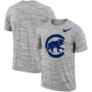 Chicago Cubs Nike Heathered Black Sideline Legend Velocity Travel Performance T-Shirt