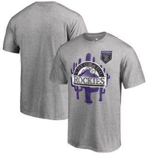 Colorado Rockies Fanatics Branded 2018 MLB Spring Training Vintage T Shirt Heather Gray