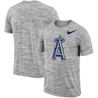 Los Angeles Angels Nike Heathered Black Sideline Legend Velocity Travel Performance T-Shirt