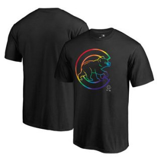 Men's Chicago Cubs Fanatics Branded Pride Black T Shirt