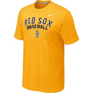 Nike MLB Boston Red Sox 2014 Home Practice T-Shirt - Yellow