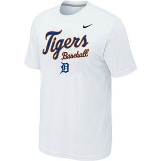 Nike MLB Detroit Tigers 2014 Home Practice T-Shirt - White