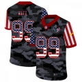 Men's Houston Texans #99 J.J. Watt 2020 Camo USA Flag Limited Stitched Jersey