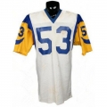 Men's Los Angeles Rams #53 Jim Youngblood 1980s White With Full Name Stitched Jersey