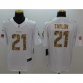 Nike Redskins #21 Sean Taylor White Men's Stitched NFL Limited Salute to Service Jersey