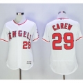 Angels of Anaheim #29 Rod Carew White Flexbase Authentic Collection Stitched MLB Jersey