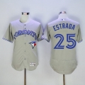 Blue Jays #25 Marco Estrada Grey Flexbase Authentic Collection Stitched MLB Jersey