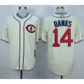Cubs #14 Ernie Banks Cream 1929 Turn Back The Clock Stitched MLB Jersey