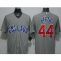 Cubs #44 Anthony Rizzo Grey New Cool Base Stitched MLB Jersey