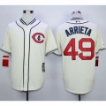 Cubs #49 Jake Arrieta Cream 1929 Turn Back The Clock Stitched MLB Jersey