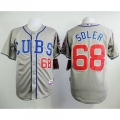 Cubs #68 Jorge Soler Grey Alternate Road Cool Base Stitched MLB Jersey