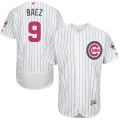 Cubs #9 Javier Baez White(Blue Strip) Flexbase Authentic Collection 2016 Mother's Day Stitched MLB Jersey