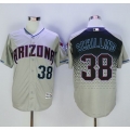 Diamondbacks #38 Curt Schilling Gray/Capri New Cool Base Stitched MLB Jersey