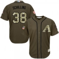Diamondbacks #38 Curt Schilling Green Salute to Service Stitched MLB Jersey
