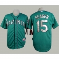 Mariners #15 Kyle Seager Green Alternate Cool Base Stitched MLB Jersey