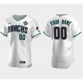 Men's Arizona Diamondbacks Actve Player Custom White 2023 World Series Flex Base Stitched Jersey