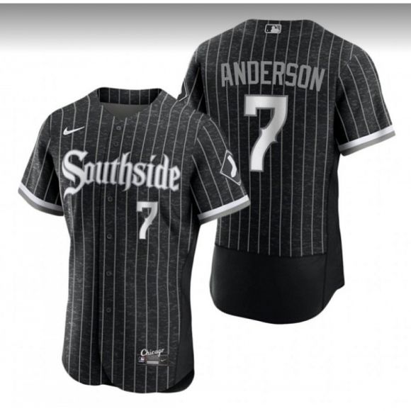 Men's Chicago White Sox #7 Tim Anderson City Connect Flex Base Stitched Jersey