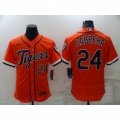Men's Detroit Tigers #24 Miguel Cabrera Orange Flex Base Stitched Jersey