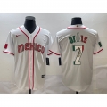 Men's Mexico Baseball #7 Julio Urias 2023 White World Baseball Classic Stitched Jersey
