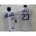 Men's New York Mets #23 Javier Baez White Flex Base Stitched Baseball Jersey
