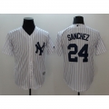 Men's New York Yankees #24 Gary Sanchez White Cool Base Stitched MLB Jersey
