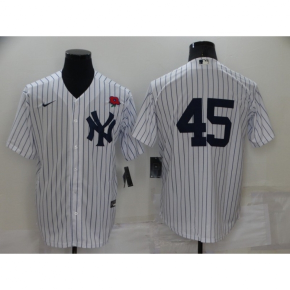 Men's New York Yankees #45 Gerrit Cole White Cool Base Stitched Baseball Jersey