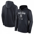 Men's New York Yankees Navy Pregame Performance Pullover Hoodie