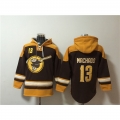 Men's San Diego Padres #13 Manny Machado Brown/Gold Ageless Must-Have Lace-Up Pullover Hoodie