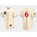 Men's Texas Rangers #6 Josh Jung Cream 2023 City Connect Cool Base Stitched Baseball Jersey