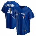 Men's Toronto Blue Jays #4 George Springer Blue Cool Base Stitched Jersey