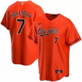 Men's Baltimore Orioles #7 Jackson Holliday Orange Cool Base Stitched Jersey