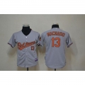 Orioles #13 Manny Machado Grey Cool Base Stitched Youth MLB Jersey