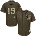 Orioles #19 Chris Davis Green Salute to Service Stitched Youth MLB Jersey