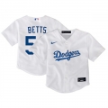 Toddler Los Angeles Dodgers #50 Mookie Betts White Stitched Baseball Jersey