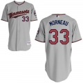 Twins #33 Justin Morneau Grey Stitched Youth MLB Jersey