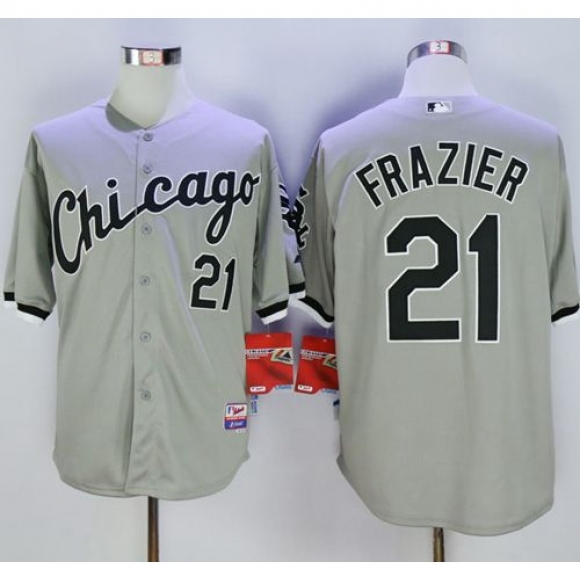 White Sox #21 Todd Frazier Grey Cool Base Stitched MLB Jersey