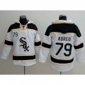 White Sox #79 Jose Abreu White Sawyer Hooded Sweatshirt MLB Hoodie